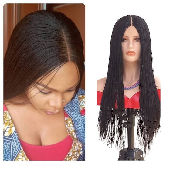 Ready to Wear 28 Inches Micro Braid Wig Braided Wigs for Black