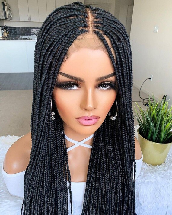 Box Braid Wig on a Closure, Closure Wig, Lace Closure Wig, Closure Braid Wig,  Braided Wig, Braid Wig, Lace Front Wig, Full Lace Wig, Wig 