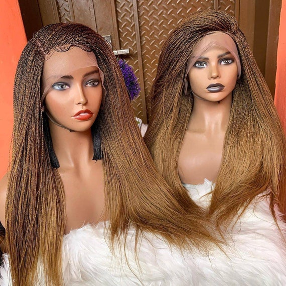 Micro Braid Wig Braided Wig Micro Braids Full Lace Wig Full Lace Micro Braid Wig Lace Front Box Braid Wig Box Braid Full Lace Wig Wigs Etsy