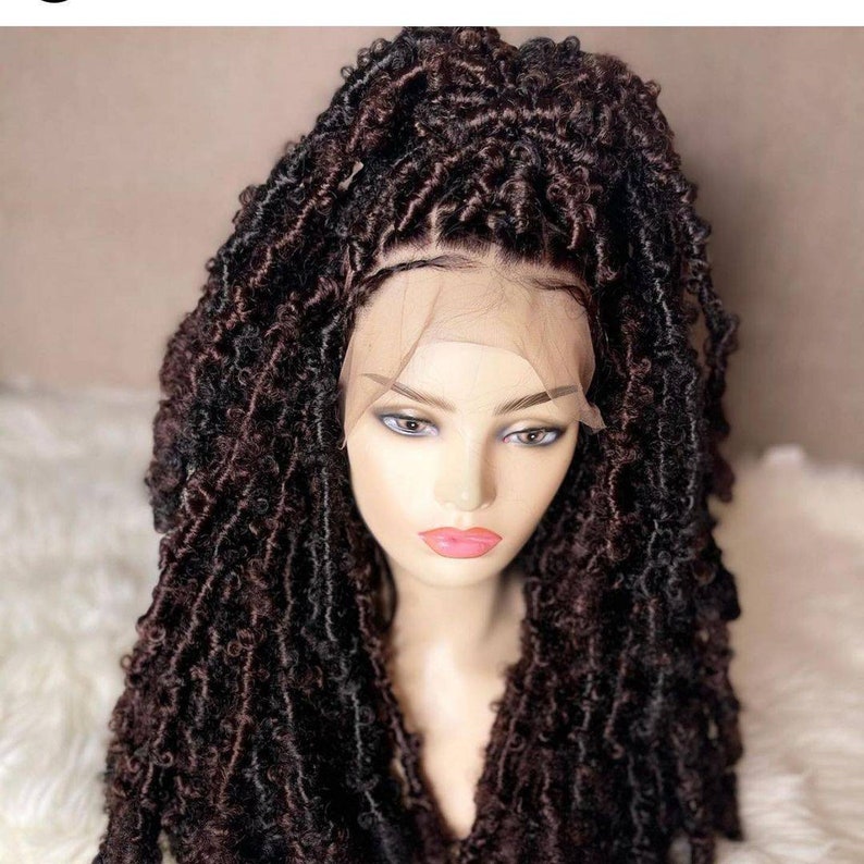 Butterfly Locs Wigs Braided Wig Braided Lace Front Wigs Etsy