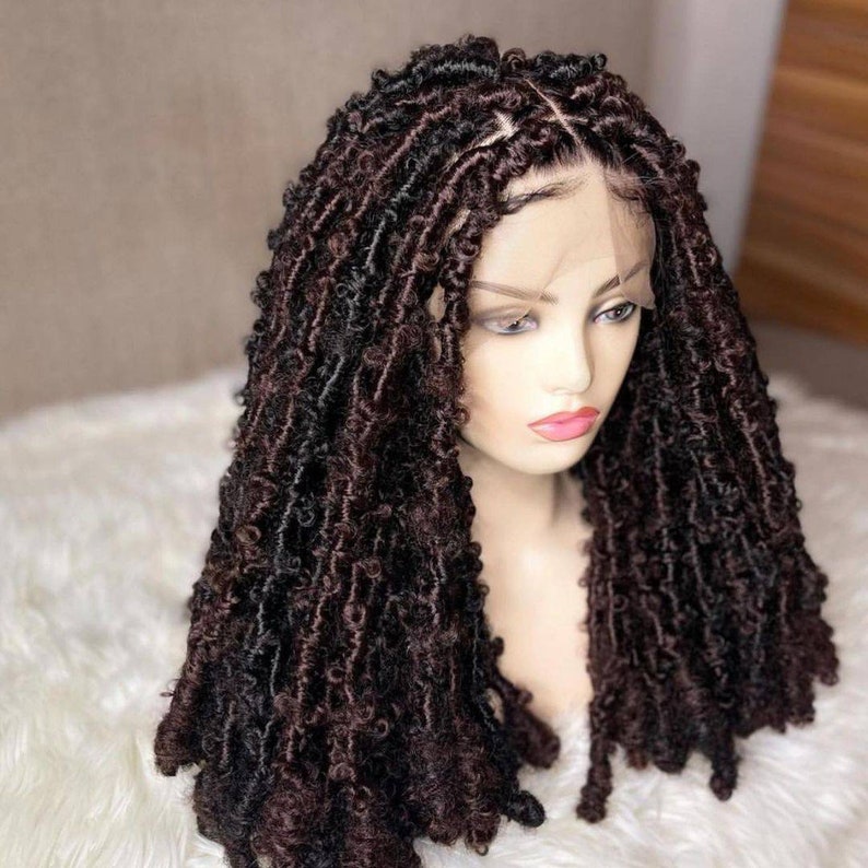 Butterfly Locs Wigs Braided Wig Braided Lace Front Wigs Etsy