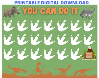 tabla de comportamiento para niños en edad preescolar, decoración de dinosaurios para niños, tabla de recompensas imprimible, tabla de pegatinas para niños, sistema de recompensas para niños pequeños, descarga digital