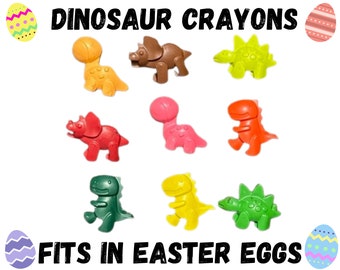 Dinosaur crayons party favors, easter egg fillers, easter egg crayons, easter basket stuffers, dinosaur party supplies, easter gift for kids