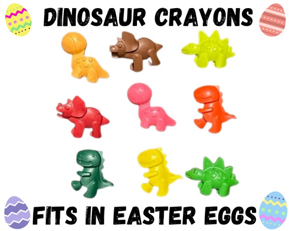 Dinosaur crayons party favors, easter egg fillers, easter egg crayons, easter basket stuffers, dinosaur party supplies, easter gift for kids