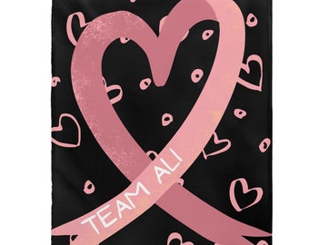 cancer throws, breastcancer awareness, personalized blanket for cancer patient, cancer blanket for woman, gift for cancer fight, pink ribbon