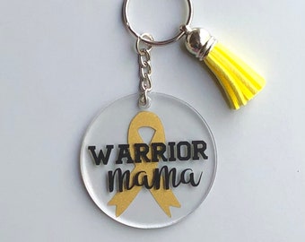 Childhood Cancer Awareness key chain, kids cancer gift, warrior mama, pediatric cancer, mother of a warrior, lymphoma gifts, more than four