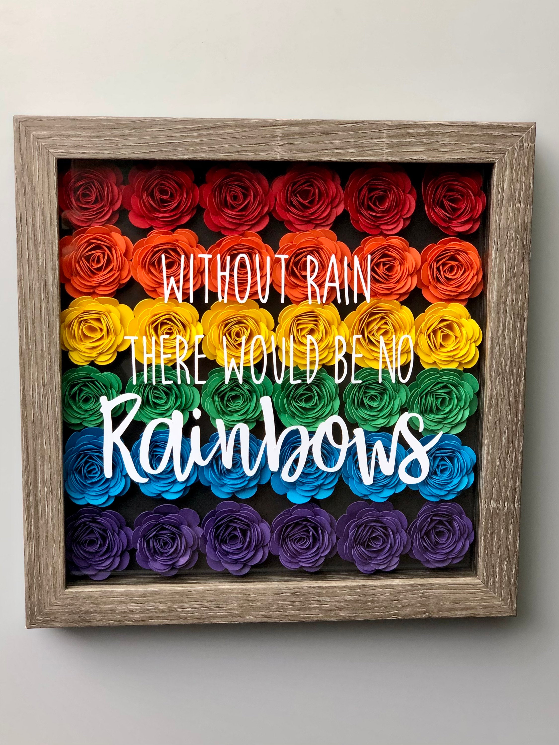 Rainbow Baby Nursery Decor Shadow Box Baby Baby Personalized - Etsy