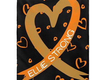 Personalized cancer blanket, childhood cancer awareness, leukemia blanket, gifts for child with cancer, kids cancer gift, pediatric oncology