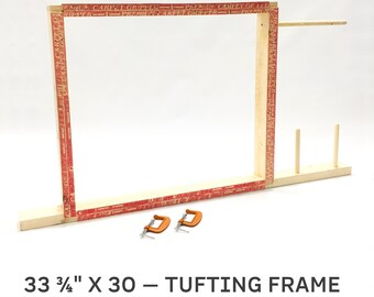 Tufting Frame with Yarn Holders, MEDIUM 33X30 Table Top Rug Tufting Frame, Easy to assemble Rug Tufting Frame Canada, Punch Needle Frame