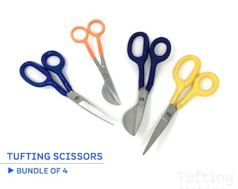 Tufting Scissors for Rug Making, SET OF 4 Shears, Duckbill Scissors for Carpet, Napping Shears, Yarn Trimming Scissors, Carpet Shears Canada