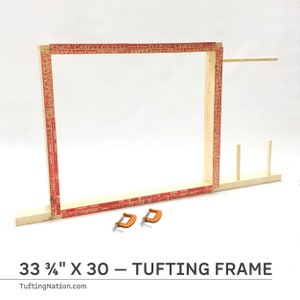 Tufting Frame with Yarn Holders, MEDIUM 33X30 Table Top Rug Tufting Frame, Easy to assemble Rug Tufting Frame Canada, Punch Needle Frame