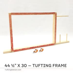 Tufting Frame, Table Top Tufting Frame Set, 44.5 x 30 LARGE Rug Tufting Frame Canada, 2 Yarn Holders, 2 Clamps, Large Rug Hooking Frame