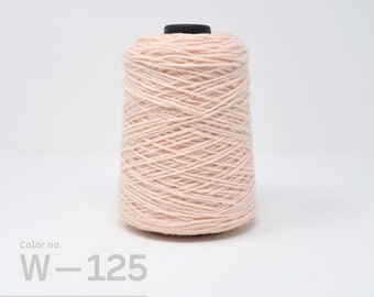 Rug Yarn for Tufting Machine, Wool Yarn on Cone, 1/2lb Cone, Rug Making Yarn, Pale Pink Wool, Yarn for Weaving, Pink Tufting Yarn, W-125