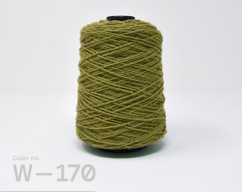 Rug Yarn 100% Wool, Yarn for Tufting Rug, 1/2lb cone, Green Tufting Yarn on Cone, Weaving Yarn, Olive Green Yarn, Rug Yarn Canada, W-170
