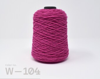 Rug Tufting Yarn, Rug Making Yarn on 1/2lb cone, Pink Wool Tufting Yarn, Fuschia Pink, Tapestry Yarn, Wool Weaving Yarn, Make a Rug, W-104