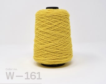 Rug making Yarn, 1/2lb cone, 100% Wool Yellow Yarn, Rug Tufting Yarn Canada, Tufting Machine Yarn, Yellow Wool cones for Rug Weaving, W-161