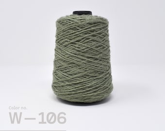 Rug Yarn for Tufting Gun, 1/2lb Cone, 100% Rug Tufting Yarn, Green Gray Wool on Cone, Wool Yarn for Rug Making, Green Wool Yarn, W-106