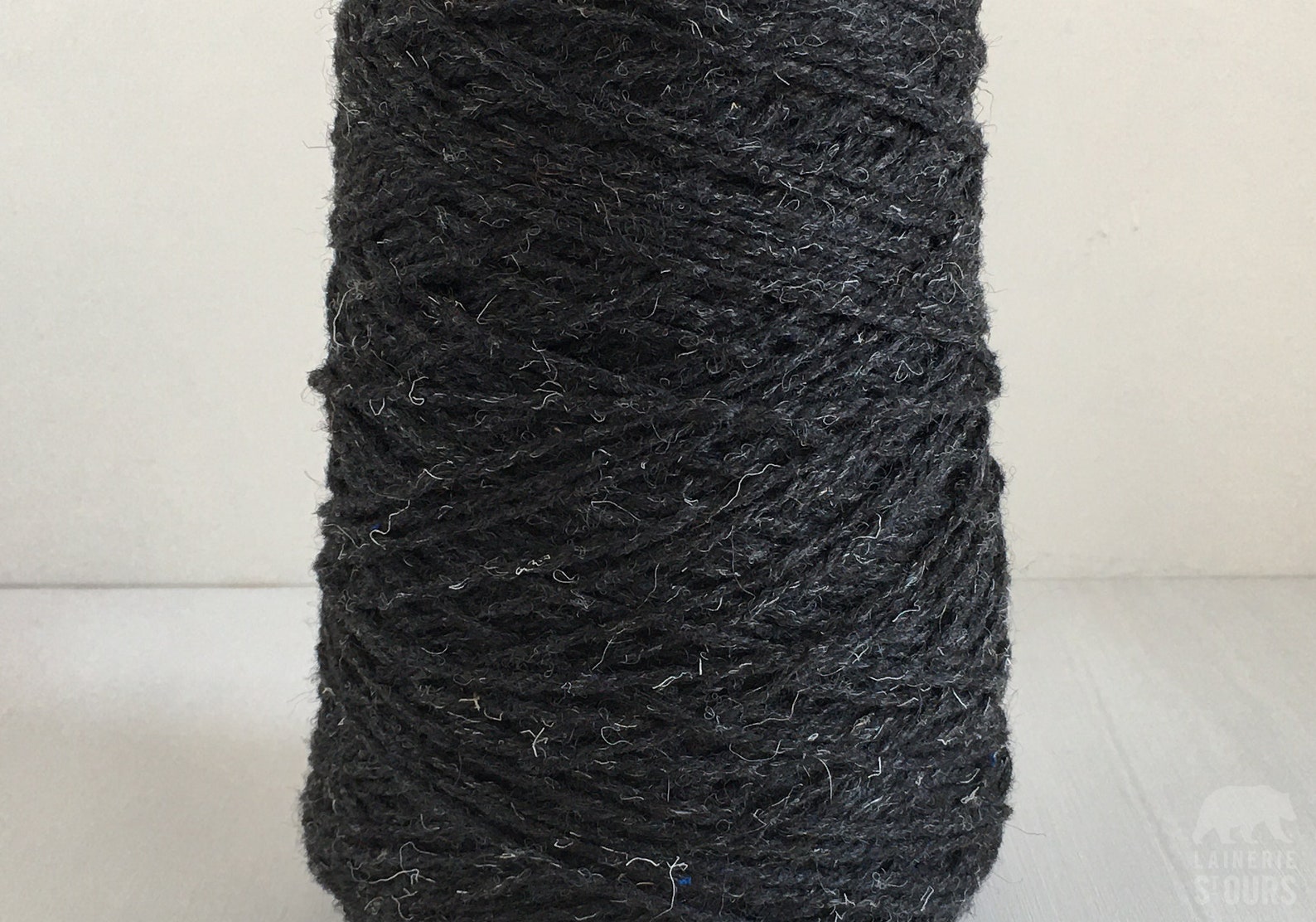 Undyed Wool Yarn 1/2lb Cone Organic Tufting Yarn Black Etsy