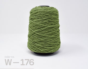 Rug Tufting Yarn 100% Wool, Rug Making Yarn, 1/2lb cone, Green Wool Yarn on Cone, Tufting Gun Yarn, Rug Yarn Canada, Green Rug Yarn, W-176