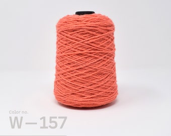 Rug Tufting Yarn, Wool Yarn to Make Rug, 1/2lb, Coral Red Wool, Tufting Gun Rug Yarn, Punch Needle Yarn, Tapestry Yarn on cone Canada, W-157