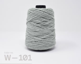 Rug Yarn 100% Wool, Yarn for Rug Making, 1/2lb cone, Gray Wool on Cone, Rug Weaving Yarn, Rug Yarn Canada, Green Coned Wool Rug Yarn, W-101