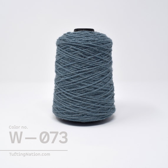 Tufting Machine Yarn on Cone,  1/2lb cone, Wool for Rug Tufting, Blue Tufting Gun Yarn Canada, Weaving Yarn, Blue Rug Making Yarn, W-073