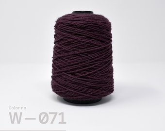Rug Tufting Yarn, 100% Wool Yarn for Rug Weaving, 1/2lb cone, Burgundy Wool, Rug Making Yarn Canada, Rug Yarn Punch Needle, Macramé W-071