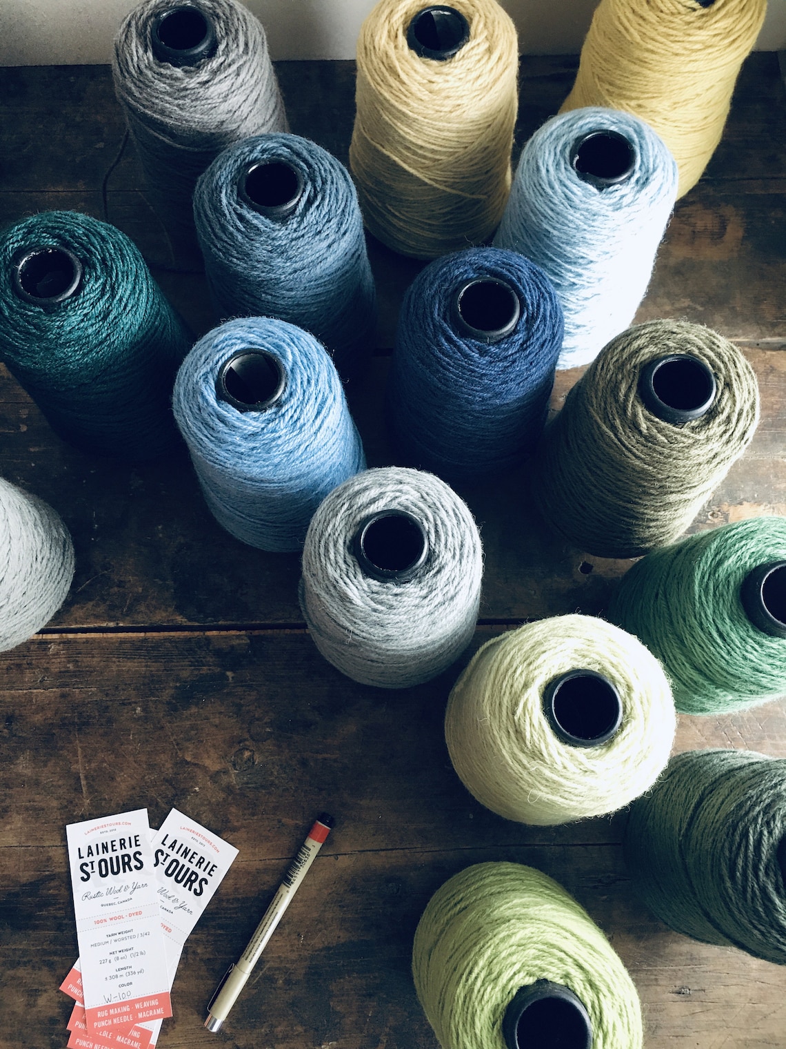 Rug Tufting Yarn 1/2lb Cone 100 Wool Yarn Weaving Brown Etsy