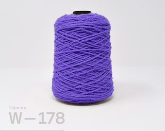 Tufting Gun Yarn, 1/2lb cone, Wool Yarn for Rug Tufting, Violet Wool for Rug Making, Purple Yarn to Make Rug, Mauve Weaving Loom Yarn, W-178