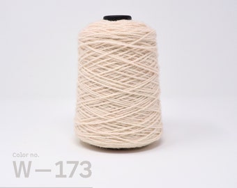 Rug Tufting Yarn, Wool on Cone, 1/2lb, Tufting Gun Yarn Canada, Rug Making Wool, Yarn for Weaving, Light Peach Wool, Cream Color Yarn, W-173