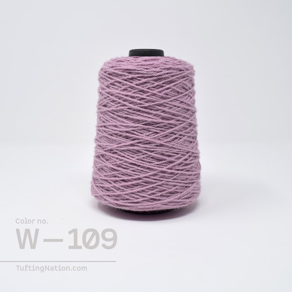 Wool Yarn for Rug Making Rug Tufting Yarn 1 2lb Cone Purple
