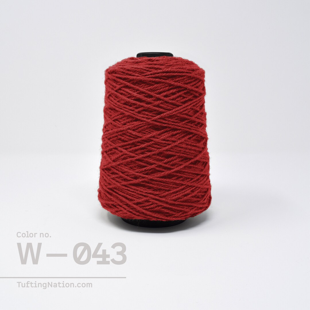 Wool Yarn for Rug Making 1/2lb Cone Red Wool Yarn Rug Etsy