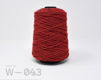 Wool Yarn for Rug Making, 1/2lb cone, Red Wool Yarn, Rug Tufting Yarn on Spool, 100% Wool Yarn for Tufting Machine or Weaving loom, W-043