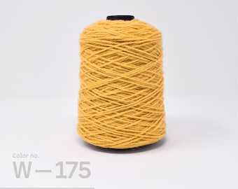 Rug Making Yarn, 1/2lb cone, Yellow Wool Yarn, Tufting Gun Yarn, Tufting Machine Wool, Tapestry Weaving Yarn, Rug Tufting Yarn Canada, W-175