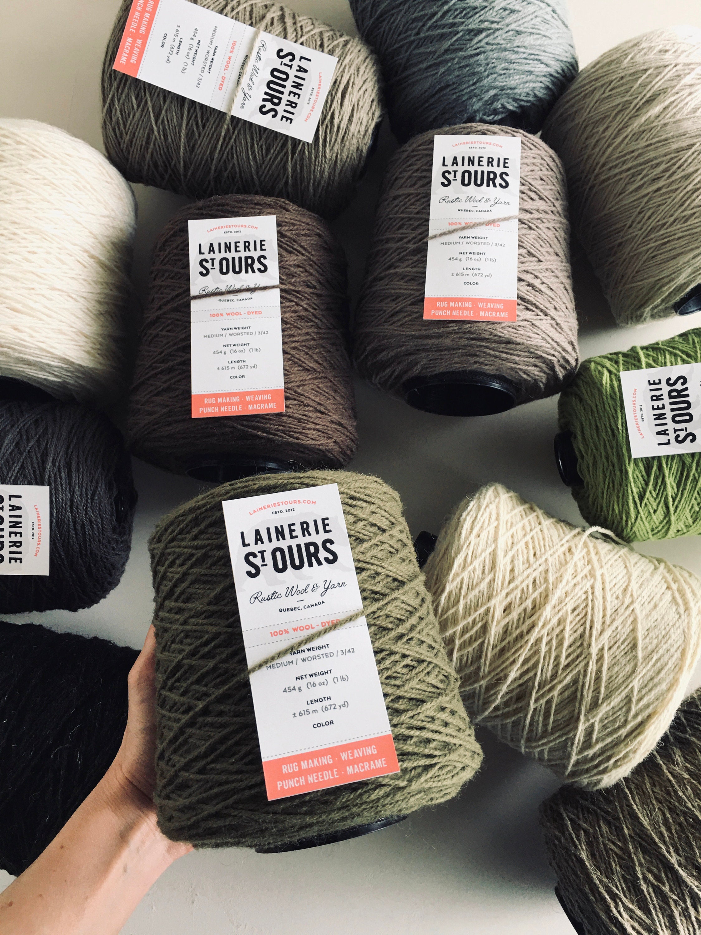 100 Wool Yarn for Rug Tufting 1lb cone Yarn for Weaving Etsy