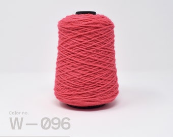 Rug Yarn on Cone, 100% Wool, 1/2lb cone, Red-Pink Wool for Rug Making, Weaving Yarn, Rug Tufting Yarn, Neon Pink Rug Tufting Yarn, W-096
