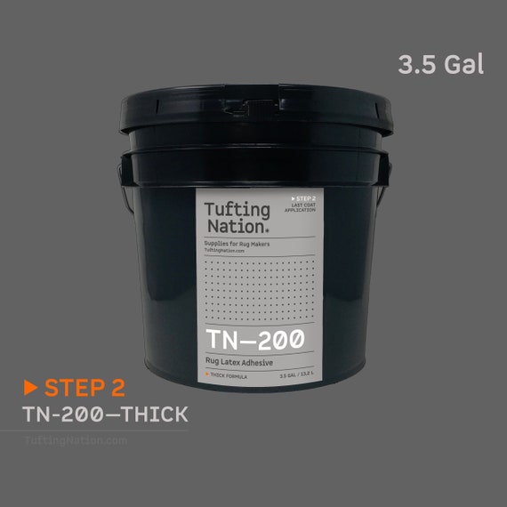 TN-200 Rug Adhesive, 3.5 GAL, Rug Glue for Tufted Rug Finishing, Latex  Adhesive, Glue for Rug Making, Tufting Supplies Canada, Tufting Glue 