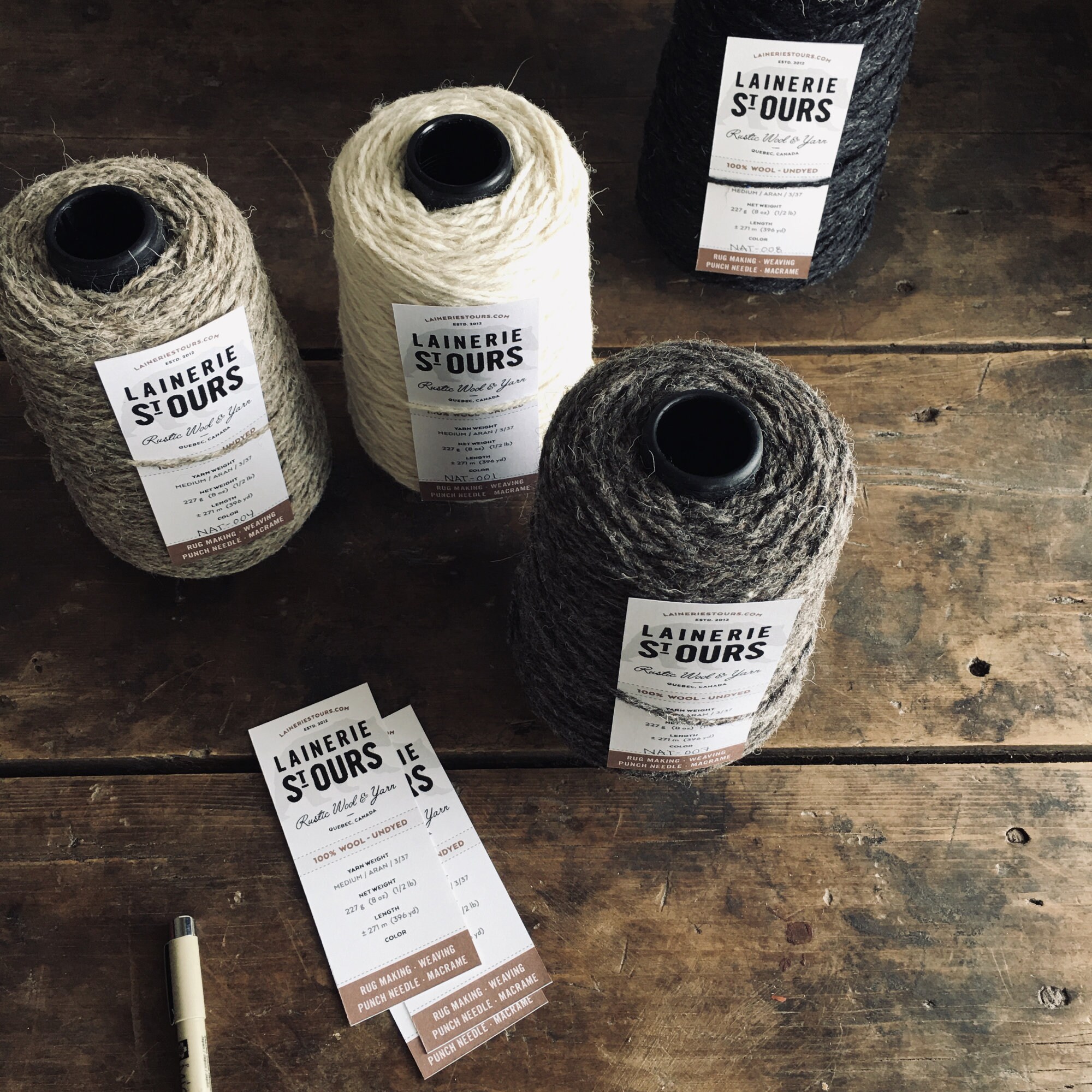 Rug Tufting Yarn made of Natural Undyed Wool 1/2lb Cone Etsy