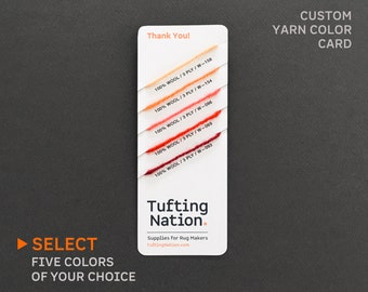 Custom Yarn Color Card, Yarn Color Swatch, Wool Color Card, Wool Yarn Color Chart, Shade Card Sample, Rug Yarn Shade Card, Yarn Sample Card