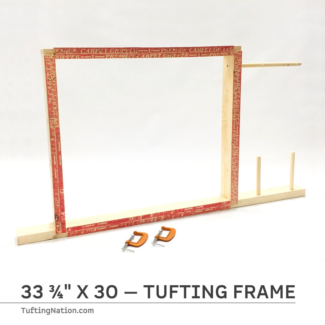 Tufting Frame With Yarn Holders, MEDIUM 33X30 Table Top Rug Tufting ...