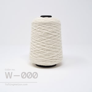 Weaving Yarn on Cone, 100% Wool, 1/2lb cone, Off White Wool, DK Weight Yarn, Weaving Loom,Rug Tufting Yarn, Ivory White Wool Yarn, W-000
