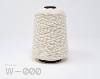 Weaving Yarn on Cone, 100% Wool, 1/2lb cone, Off White Wool, DK Weight Yarn, Weaving Loom,Rug Tufting Yarn, Ivory White Wool Yarn, W-000