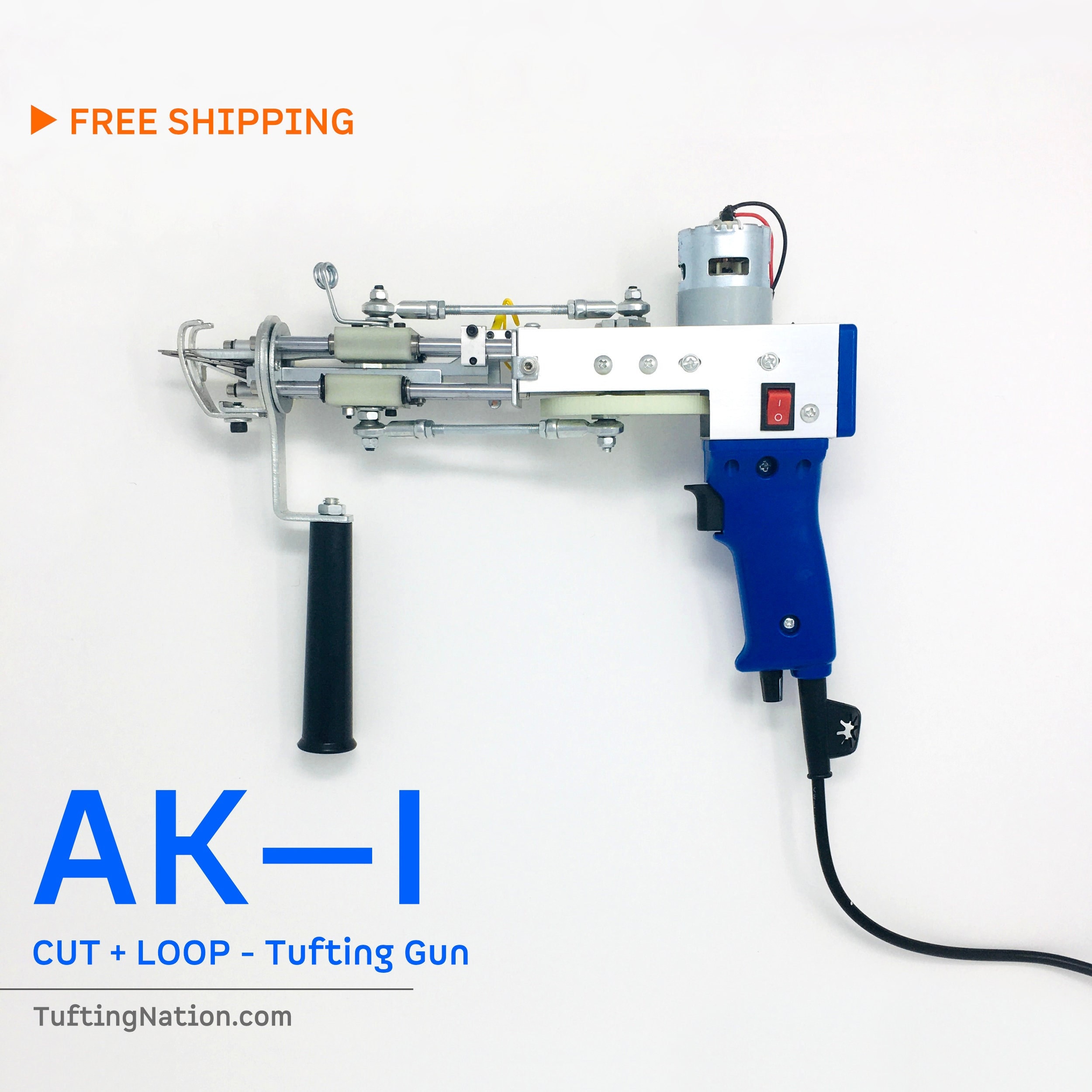 Cut and Loop Pile 2 in 1 110-220V Electric Carpet Tufting Gun Rug Weaving  Flocking Machines Hand Rug Gun Machine Starter Kit