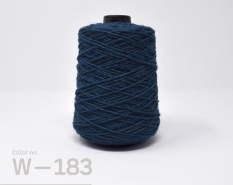 Tufting Gun Yarn on Spool, 1/2lb cone, Midnight Blue Wool for Rug Tufting, Tufting Machine Yarn Canada, Dark Blue Rug Making Yarn, W-183