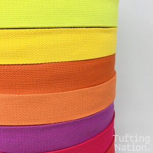 Detail of heavy duty cotton canvas tape for handmade rug backing and edges finishing. | TuftingNation, Canadian shop of Rug Tufting Tools and Supplies
