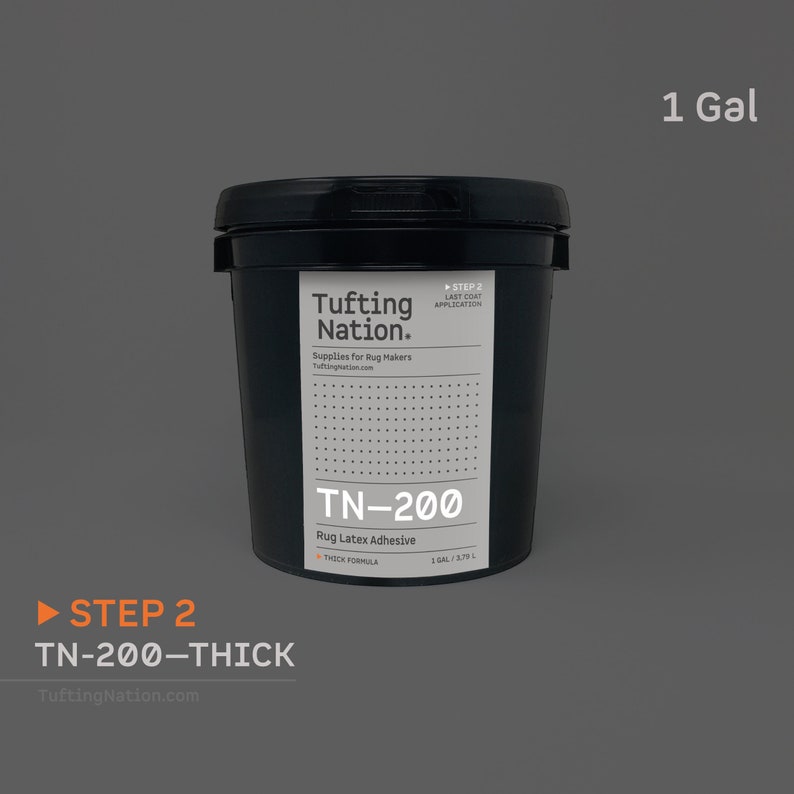 TN-200 Rug Glue for Tufting, 1 GAL 3,79L, Rug Making Thick Glue, Latex Adhesive for Rug Making, Rug Adhesive Canada, rug non-slip underlay image 1