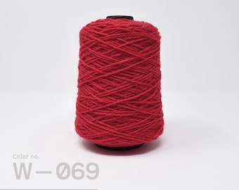 Rug Making Yarn, 100% Wool Yarn on 1/2lb cone, Red Yarn, Weaving Yarn on cone,  Red Wool for Rug Tufting, Tapestry, Punch Needle Yarn, W-069