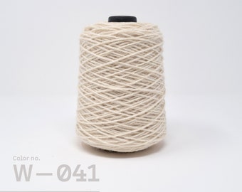 Yarn for Rug Tufting, Wool Yarn on Cone, 1/2lb, Tufting Gun Yarn, Rug Making Wool, Yarn for Weaving, Ecru Yarn, Cream Wool Rug Yarn, W-041