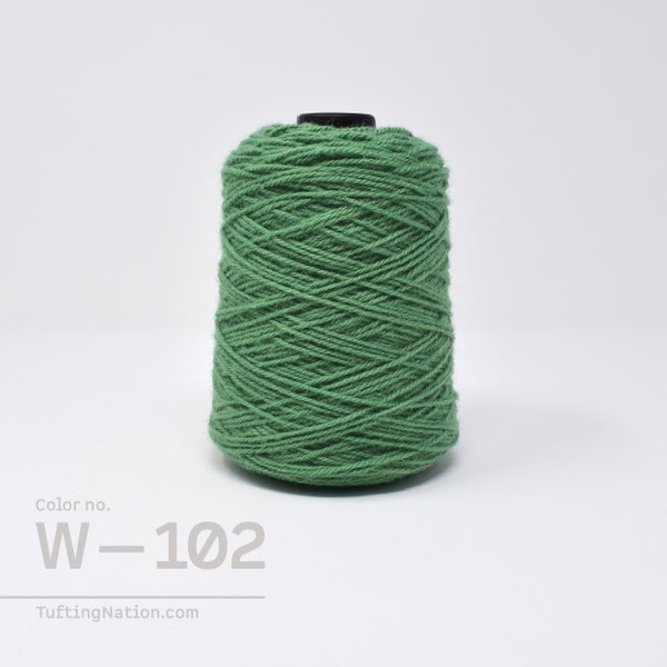 Tufting Machine Yarn, 100% Wool Yarn for Rug Making, 1/2lb cone, Green Yarn, Weaving Loom Yarn, Woven Tapestry Yarn, Rug Yarn Canada, W-102