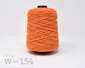 Rug Tufting Yarn, 100% Wool Yarn for Tufting, 1/2lb cone, Orange Wool, Yarn for Rug Weaving, Yarn for Tapestry, RugTufting Yarn Canada W-154